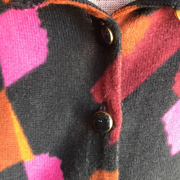 Marc By Marc Jacobs Black and Orange Geometric Cardigan - Picture 6 of 8